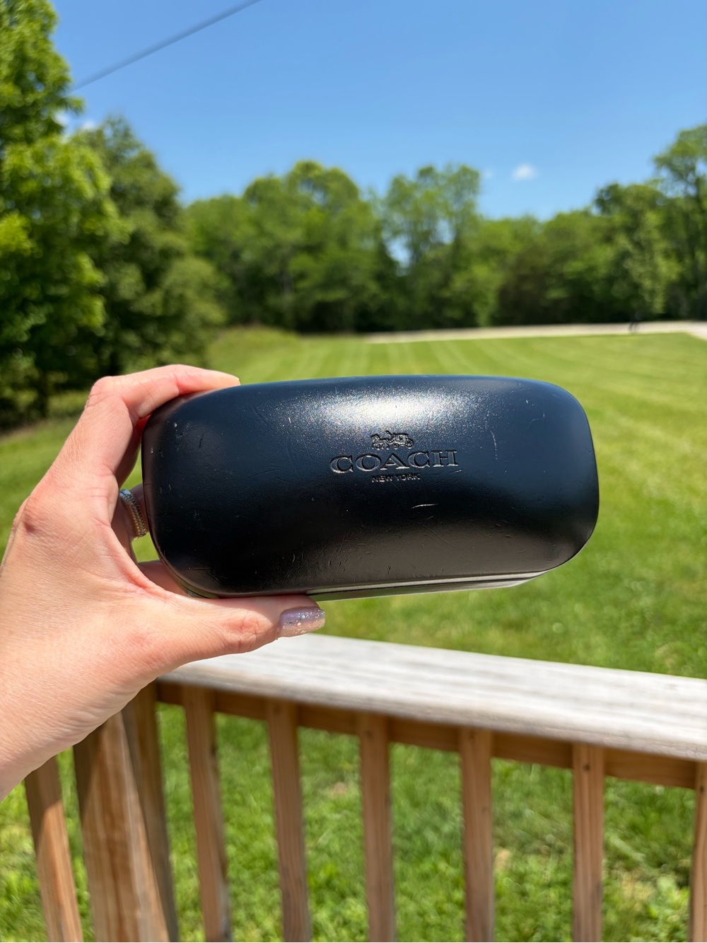 COACH OVERSIZED DESIGNER BLACK CRYSTAL MOSAIC SUNGLASSES 58-18-135 W/case - Picture 10 of 16